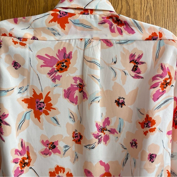Banana Republic Dhillon Classic Fit Petite Multi Coloured Floral Blouse XXS/TTP - Picture 8 of 13
